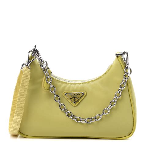 prada small bag yellow|Prada adjustable shoulder handbags.